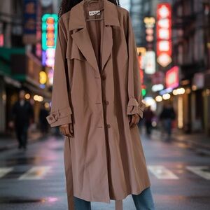 Ava & Viv Tan Trench Coat for Women